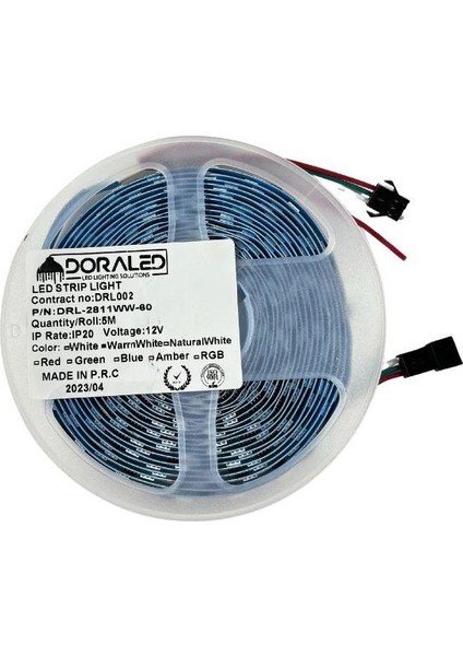 Gün Işığı Pixel Şerit Led 2811 12 Volt IP20 5m