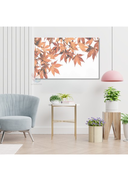 Kanvas Yatay Duvar Tablosu Kanvas Sonbahar Yapraklari2 Ev Ofis Salon Modern Duvar Tablosu modelleri