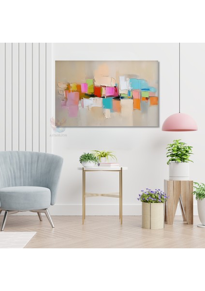 Kanvas Yatay Duvar Tablosu Kanvas Soyut Renk Sanati5 Ev Ofis Salon Modern Duvar Tablosu modelleri