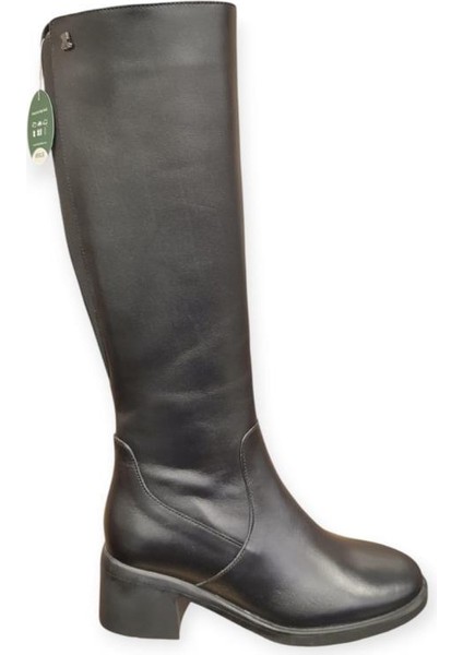 2551405K Kalın Topuk Kaymaz Klasik Kadın Deri Çizme fiyatları