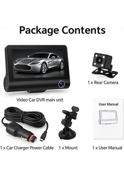 Araç Kamera Full Hd 1080P Wdr Iç Ön ve Arka Kamera modelleri