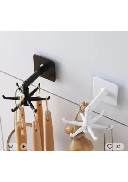 Çok Amaçlı Askı 360 Derece Dönen Mutfak Banyo Takı Yapışkanlı Pratik Askı fiyatları