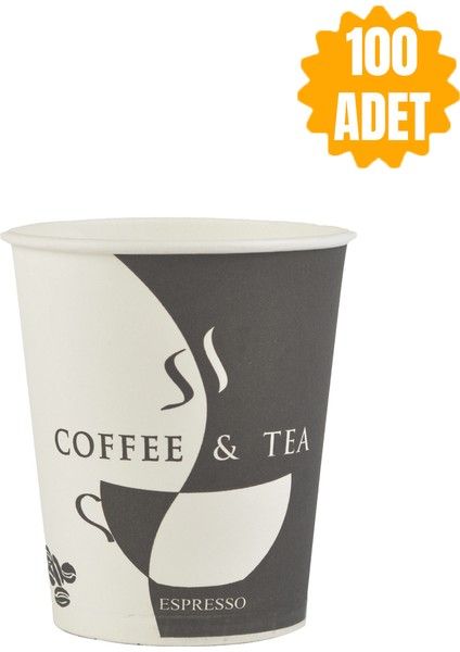 7 Oz Karton Bardak 100 Adet Sızdırmaz