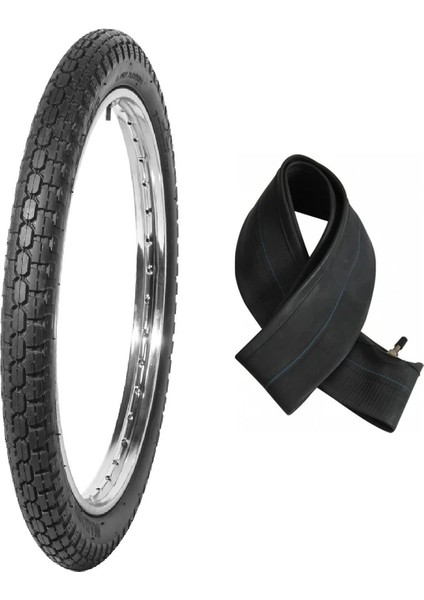 18 Jant 2.75-18 Tube Type (Iç Lastikli) 4pr (4 Kat) R (Arka) Jumbo Motosiklet Dış Lastiği + Krt Iç Lastik Seti (2025)