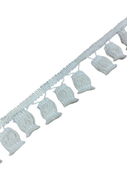 Ponpon Püskül Pamuk En 5 cm Krem 1 Metre