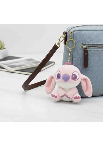 Stitch Lilo 12CM Pembe Sevimli Hediyelik Çanta Süsü Peluş Anahtarlık Oyuncak modelleri