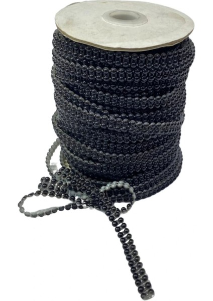 Dikilebilir Sıralı Inci En 1 cm Siyah 5 Metre