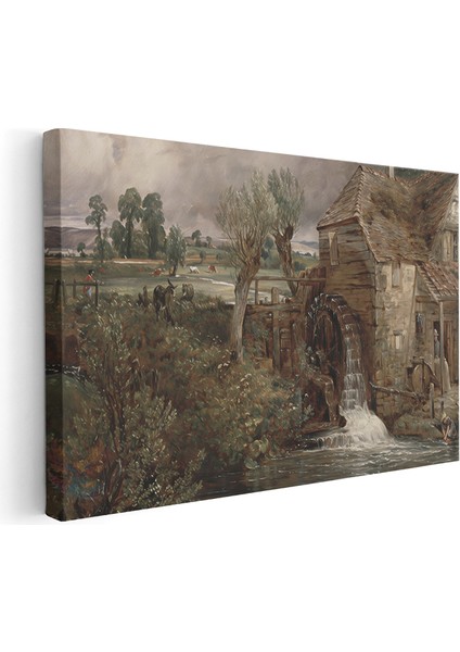 Kanvas Yatay Duvar Tablosu Kanvas Vintage Kirsal Manzarasi2 Ev Ofis Salon Modern Duvar Tablosu