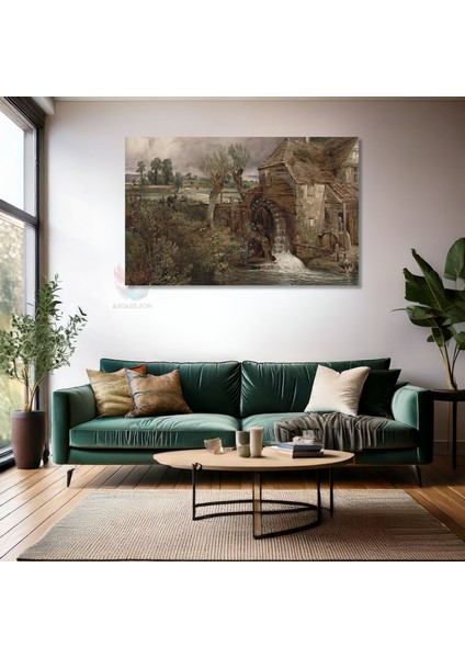 Kanvas Yatay Duvar Tablosu Kanvas Vintage Kirsal Manzarasi2 Ev Ofis Salon Modern Duvar Tablosu fiyatları