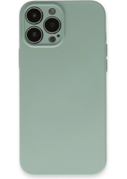 iPhone 13 Pro Kılıf Nano Içi Kadife Silikon - Su Yeşili fırsatları