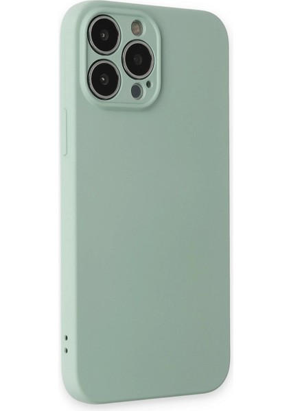 iPhone 13 Pro Kılıf Nano Içi Kadife Silikon - Su Yeşili indirimleri