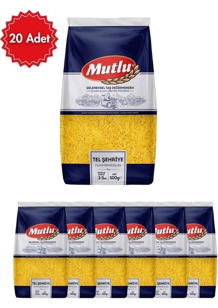 Tel Şehriye 500 gr x 20 Adet - Çorba, Pilav ve Salatalar Için Pratik Lezzet