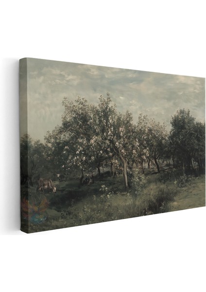 Kanvas Yatay Duvar Tablosu Kanvas Yesil Agaclar Ev Ofis Salon Modern Duvar Tablosu