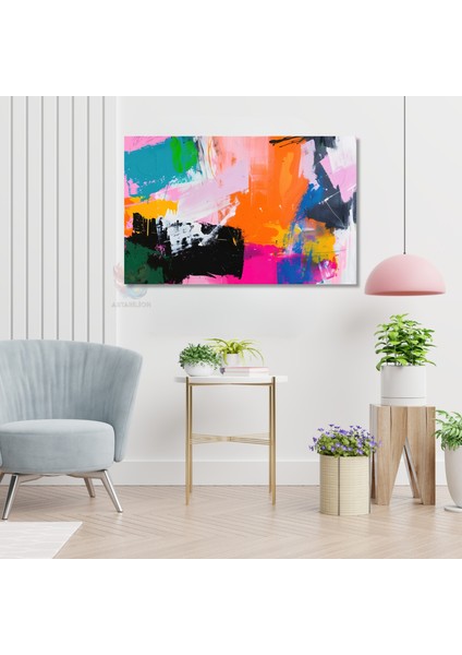 Kanvas Yatay Duvar Tablosu Kanvas Soyut Renk Sanati3 Ev Ofis Salon Modern Duvar Tablosu modelleri