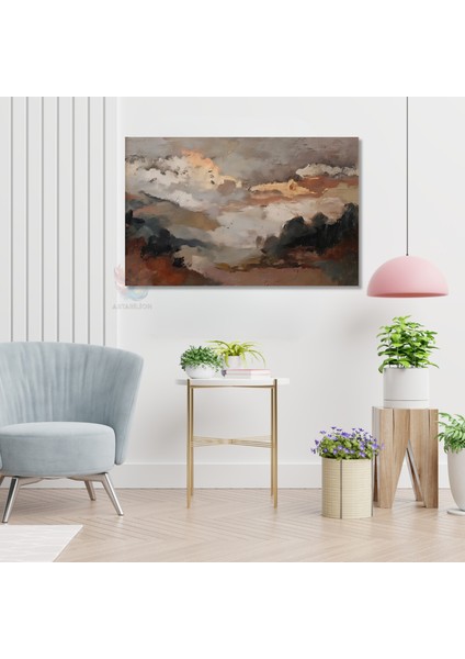 Kanvas Yatay Duvar Tablosu Kanvas Soyut Manzara5 Ev Ofis Salon Modern Duvar Tablosu modelleri