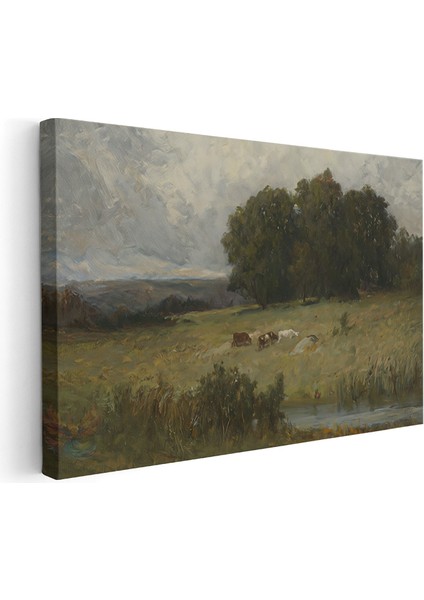 Kanvas Yatay Duvar Tablosu Kanvas Yesil Doga M Anzarasi5 Ev Ofis Salon Modern Duvar Tablosu