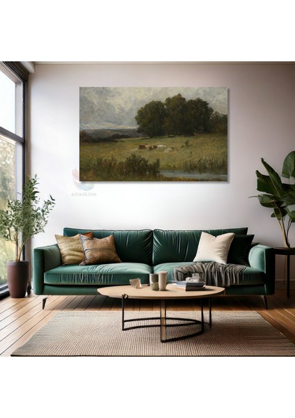 Kanvas Yatay Duvar Tablosu Kanvas Yesil Doga M Anzarasi5 Ev Ofis Salon Modern Duvar Tablosu fiyatları
