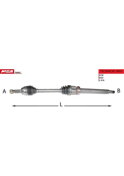 70455 On Aks Sag 25613B436AE 2S613B436AG