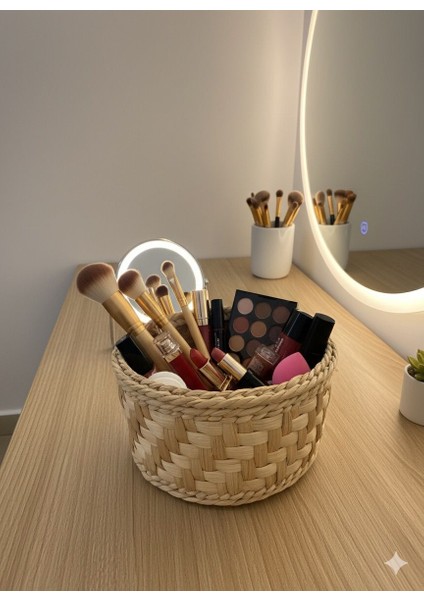 El Yapımı Doğal Hasır Sepet | Ekmek Sepeti 🍞 Saklama Kabı 🧺 Dekoratif Düzenleyici indirimleri