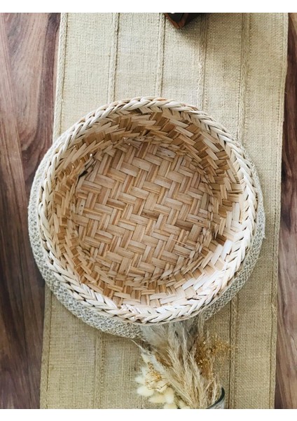 El Yapımı Doğal Hasır Sepet | Ekmek Sepeti 🍞 Saklama Kabı 🧺 Dekoratif Düzenleyici