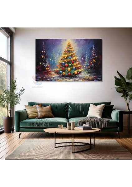 Kanvas Yatay Duvar Tablosu Kanvas Yilbasi Agaci Ev Ofis Salon Modern Duvar Tablosu fiyatları