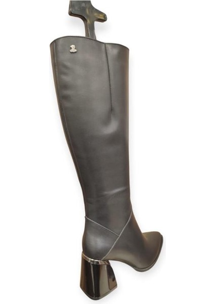 2552005K Sivri Burun Topuklu Klasik Deri Kadın Çizme fırsatları