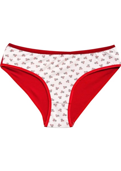 Pamuklu Geniş Kenarlı Likralı Desenli Bato Kadın Külot 7'li Paket