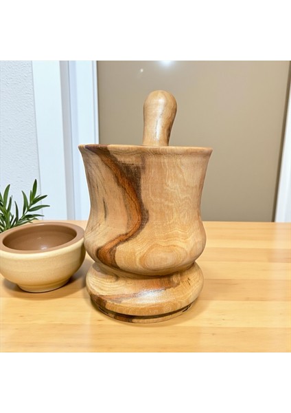 🌸✨ El Yapımı Erik Ağacından Ahşap Havan fırsatları