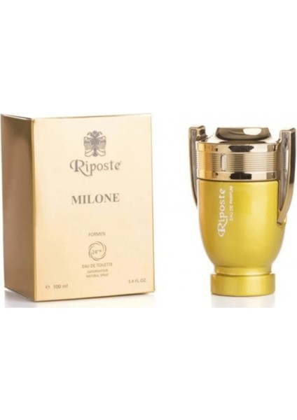Riposte 24 Saat Etkili Erkek Parfüm - Milone - For Men 100 ml