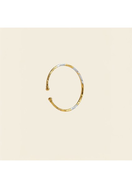 6'lı Çelik Bileklik Seti | Zara Stil Altın Renk Kelepçe ve Bilezik Kombini modelleri