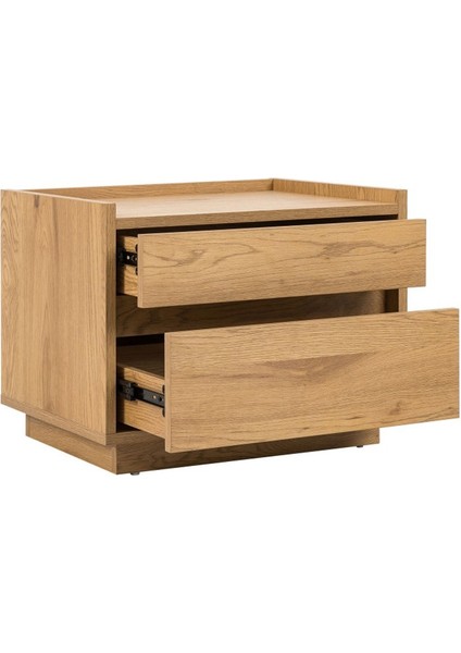 Ahşap Zenwood Çift Çekmeceli Modern Komodin fırsatları