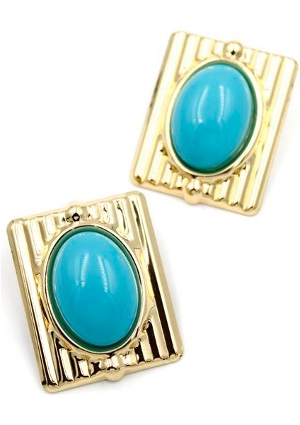 Incili Küpe - Turkuaz