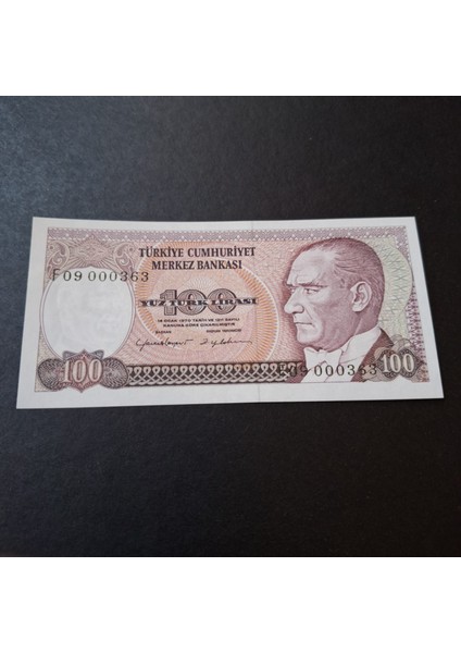3996368F6C0BB2E764 F09 000363 7.emisyon 100LIRA Çil Kağıt Para