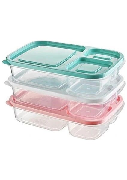 Buffer® 3 Bölmeli Sefer Tası Pratik Kolay Gıda Diyet Saklama Erzak Kabı indirimleri