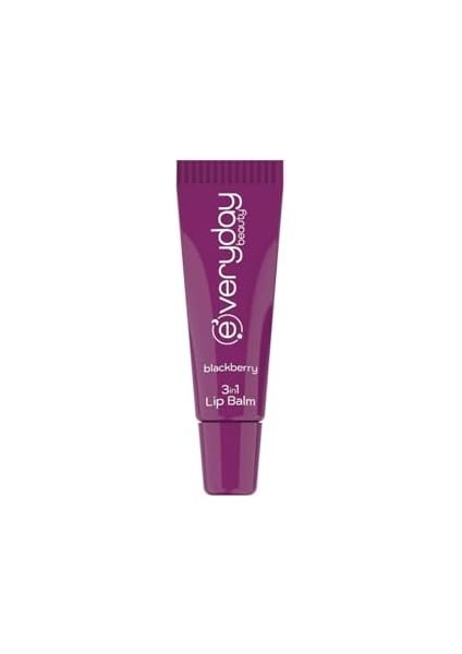 Everyday Beauty Böğürtlen Aromalı 3'ü 1 Arada Dudak Bakım Kremi Lip Balm 10 ml