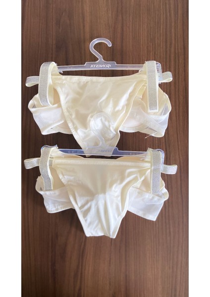 2 Adet 1 Paket Ekru Içi Dolu Taşlı Sütyen Takımı fiyatları