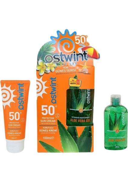 Spf 50+ Güneş Kremi 100 ml E Vitaminli + Aloe Vera Jel 100 ml Hediyeli modelleri