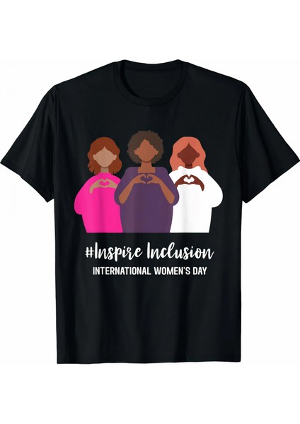8 Mart Dünya Kadınlar Günü Için Özel Baskılı T-Shirt - Siyah