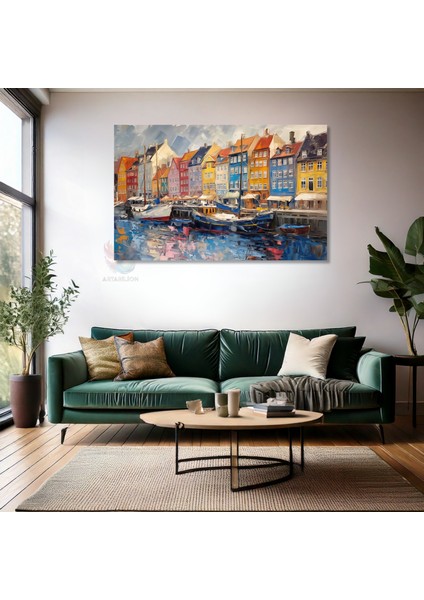 Kanvas Yatay Duvar Tablosu Kanvas Avrupa Sehir Manzarasi Ev Ofis Salon Modern Duvar Tablosu fiyatları
