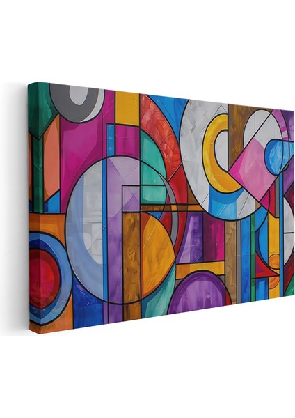 Kanvas Yatay Duvar Tablosu Kanvas Geometrik Sekiller4 Ev Ofis Salon Modern Duvar Tablosu