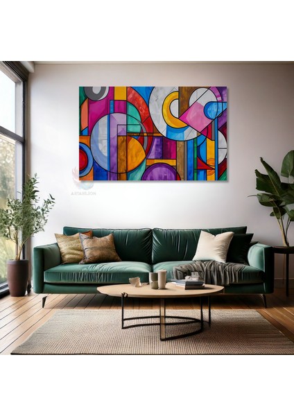 Kanvas Yatay Duvar Tablosu Kanvas Geometrik Sekiller4 Ev Ofis Salon Modern Duvar Tablosu fiyatları