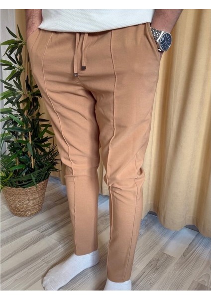 Double Kumaş Çima Detaylı Pantolon