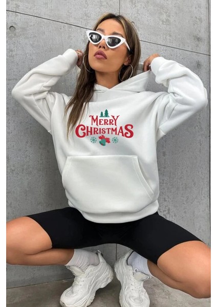 Merry Chrıstmas Sweatshirt & Hodie - Beyaz fiyatları