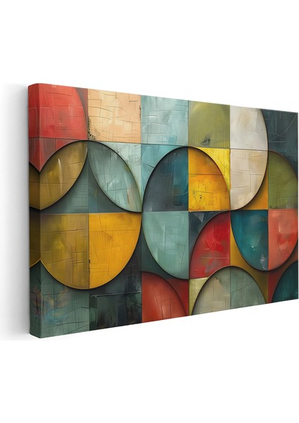 Kanvas Yatay Duvar Tablosu Kanvas Geometrik Sekiller2 Ev Ofis Salon Modern Duvar Tablosu