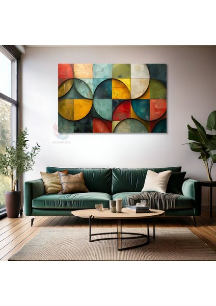 Kanvas Yatay Duvar Tablosu Kanvas Geometrik Sekiller2 Ev Ofis Salon Modern Duvar Tablosu fiyatları