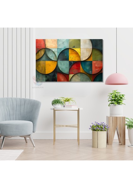 Kanvas Yatay Duvar Tablosu Kanvas Geometrik Sekiller2 Ev Ofis Salon Modern Duvar Tablosu modelleri