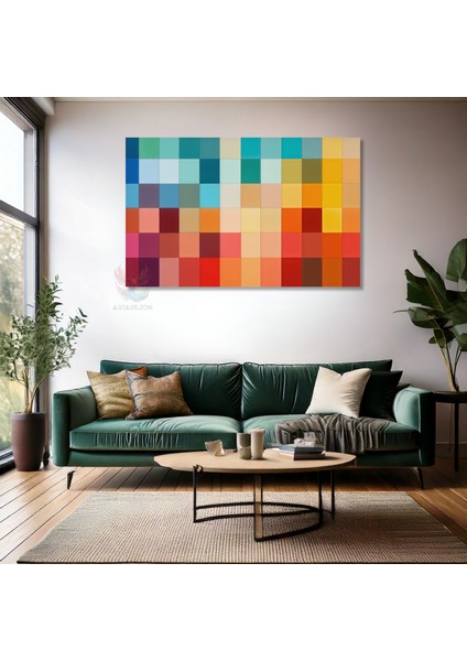 Kanvas Yatay Duvar Tablosu Kanvas Renk Kareleri Ev Ofis Salon Modern Duvar Tablosu fiyatları
