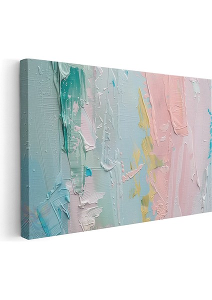 Kanvas Yatay Duvar Tablosu Kanvas Pastel Firca Darbeleri2 Ev Ofis Salon Modern Duvar Tablosu