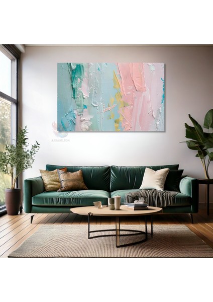 Kanvas Yatay Duvar Tablosu Kanvas Pastel Firca Darbeleri2 Ev Ofis Salon Modern Duvar Tablosu fiyatları