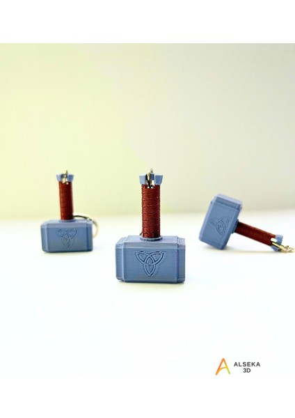 - 3D Baskı Thor’un Çekici (Mjolnir) Figürlü Anahtarlık fiyatları